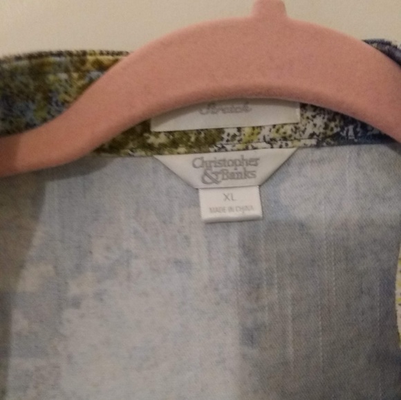 3 for $20~Christopher & Banks Print Cotton Jacket - Picture 4 of 8